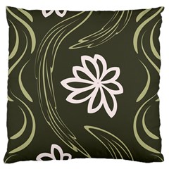 Folk Flowers Print Floral Pattern Ethnic Art Large Cushion Case (one Side) by Eskimos