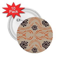 Folk Flowers Print Floral Pattern Ethnic Art 2 25  Buttons (10 Pack)  by Eskimos