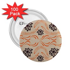 Folk Flowers Print Floral Pattern Ethnic Art 2 25  Buttons (100 Pack)  by Eskimos