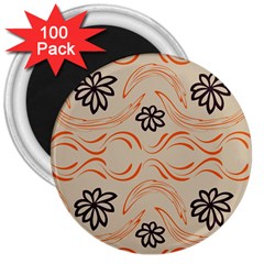 Folk Flowers Print Floral Pattern Ethnic Art 3  Magnets (100 Pack) by Eskimos