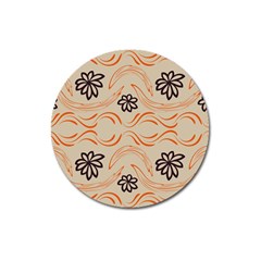 Folk Flowers Print Floral Pattern Ethnic Art Magnet 3  (round) by Eskimos