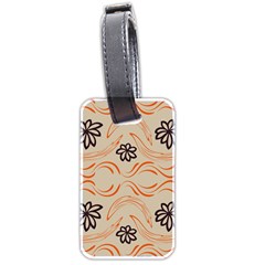 Folk Flowers Print Floral Pattern Ethnic Art Luggage Tag (two Sides) by Eskimos