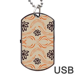 Folk Flowers Print Floral Pattern Ethnic Art Dog Tag Usb Flash (one Side) by Eskimos