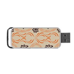 Folk Flowers Print Floral Pattern Ethnic Art Portable Usb Flash (two Sides) by Eskimos