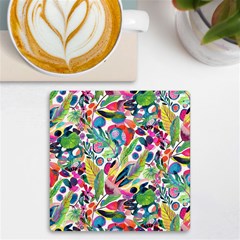 Floral Uv Print Square Tile Coaster 