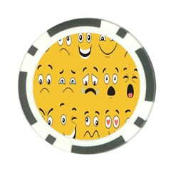 Emojis Poker Chip Card Guard (10 Pack) by Sparkle