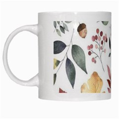 Flowers Pattern White Mug