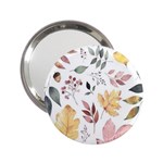 Flowers Pattern 2.25  Handbag Mirrors Front