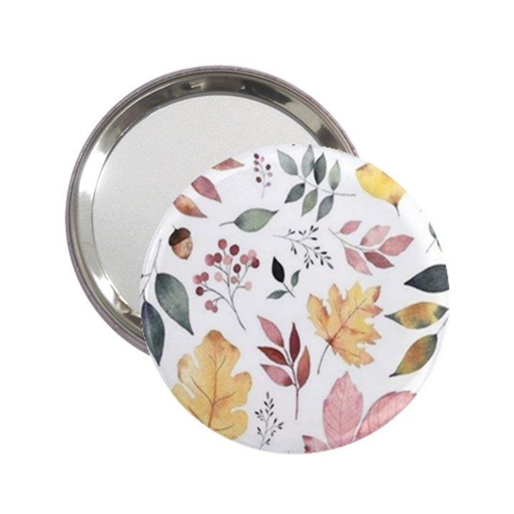 Flowers Pattern 2.25  Handbag Mirrors