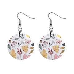 Flowers Pattern Mini Button Earrings