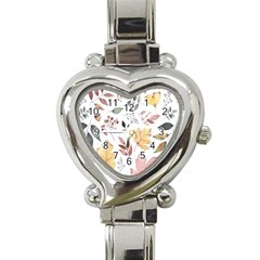 Flowers Pattern Heart Italian Charm Watch