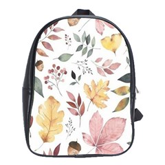 Flowers Pattern School Bag (XL)