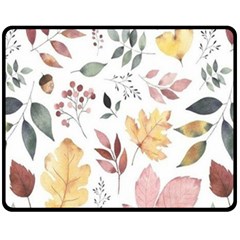 Flowers Pattern Double Sided Fleece Blanket (Medium) 