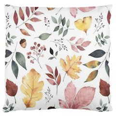 Flowers Pattern Large Flano Cushion Case (One Side)