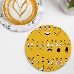 Emojis Uv Print Round Tile Coaster