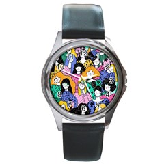 Women Round Metal Watch by Sparkle