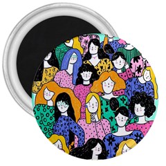 Women 3  Magnets by Sparkle