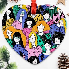 Women Ornament (heart) by Sparkle