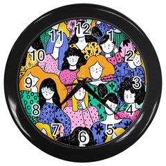 Women Wall Clock (black) by Sparkle