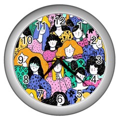 Women Wall Clock (silver) by Sparkle