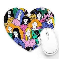 Women Heart Mousepads by Sparkle