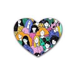 Women Rubber Heart Coaster (4 Pack) by Sparkle