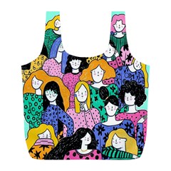 Women Full Print Recycle Bag (l) by Sparkle