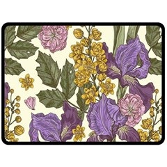 Spring Floral Fleece Blanket (large)  by Sparkle