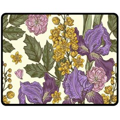 Spring Floral Fleece Blanket (medium)  by Sparkle