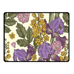 Spring Floral Double Sided Fleece Blanket (small)  by Sparkle