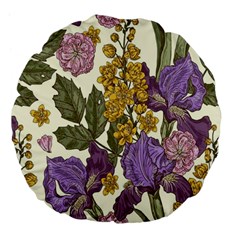 Spring Floral Large 18  Premium Flano Round Cushions by Sparkle