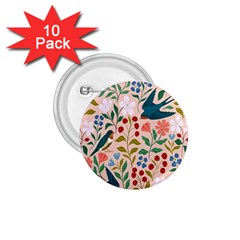 Floral 1 75  Buttons (10 Pack) by Sparkle