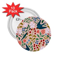 Floral 2 25  Buttons (10 Pack)  by Sparkle