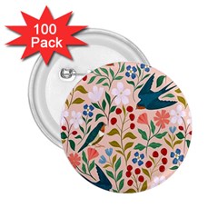 Floral 2 25  Buttons (100 Pack)  by Sparkle