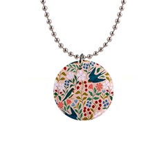 Floral 1  Button Necklace by Sparkle