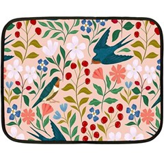 Floral Double Sided Fleece Blanket (mini)  by Sparkle