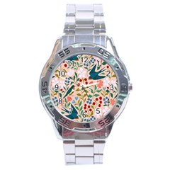 Floral Stainless Steel Analogue Watch by Sparkle