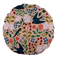 Floral Large 18  Premium Round Cushions by Sparkle