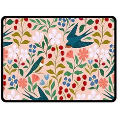 Floral Double Sided Fleece Blanket (large)  by Sparkle