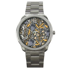 Floral Sport Metal Watch by Sparkle