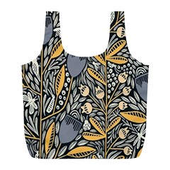 Floral Full Print Recycle Bag (l) by Sparkle