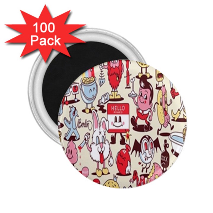 Retro Food 2.25  Magnets (100 pack) 