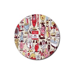 Retro Food Rubber Coaster (round) by Sparkle