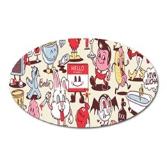 Retro Food Oval Magnet by Sparkle