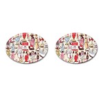 Retro Food Cufflinks (Oval) Front(Pair)