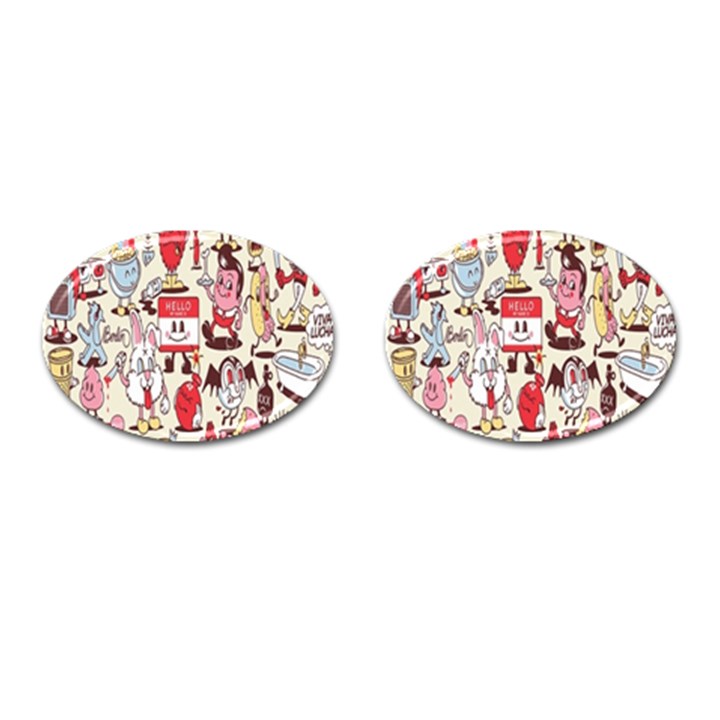 Retro Food Cufflinks (Oval)