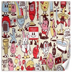 Retro Food Canvas 16  X 16  by Sparkle