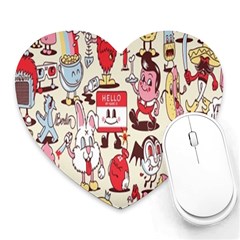 Retro Food Heart Mousepads by Sparkle