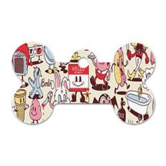 Retro Food Dog Tag Bone (one Side) by Sparkle