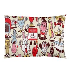 Retro Food Pillow Case (two Sides) by Sparkle